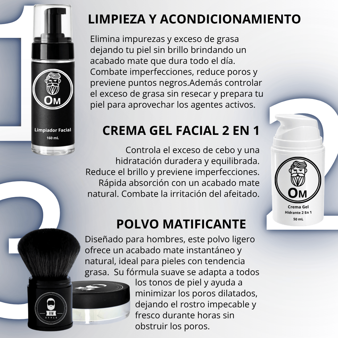 Oily Skin Kit: Matte, Anti-shine, Anti-Acne, Pore and Blackhead Reduction,