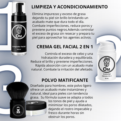 Oily Skin Kit: Matte, Anti-shine, Anti-Acne, Pore and Blackhead Reduction,