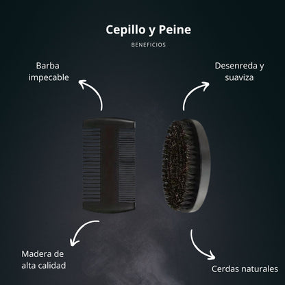 Kit De Cuidado Y Crecimiento De Barba Y Bigote 3 Meses