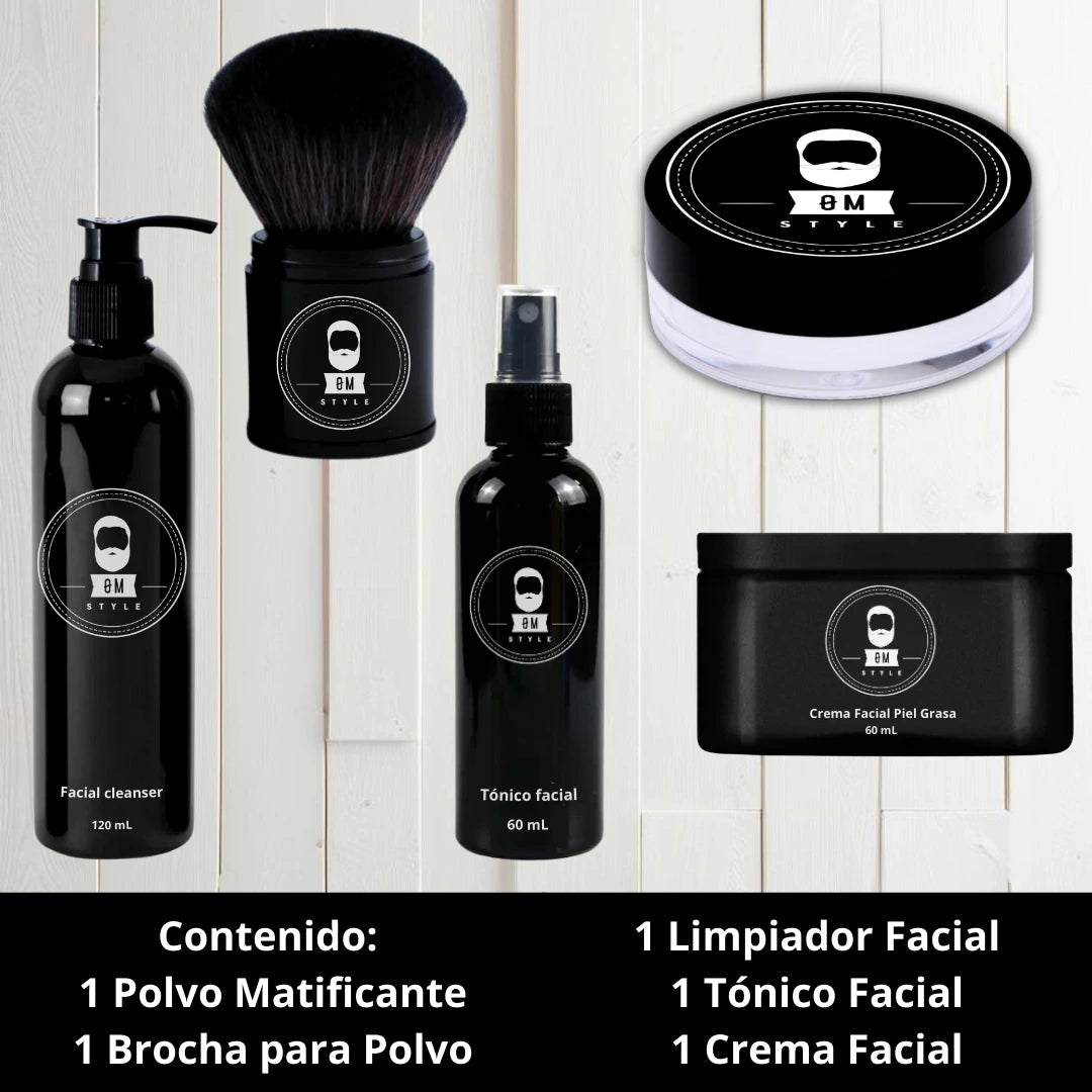 Oily Skin Kit: Matte, Anti-shine, Anti-Acne, Pore and Blackhead Reduction,