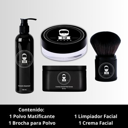 Oily Skin Kit: Matte, Anti-shine, Anti-Acne, Pore and Blackhead Reduction,