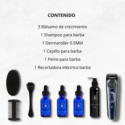 Kit De Cuidado Y Crecimiento De Barba Y Bigote 3 Meses